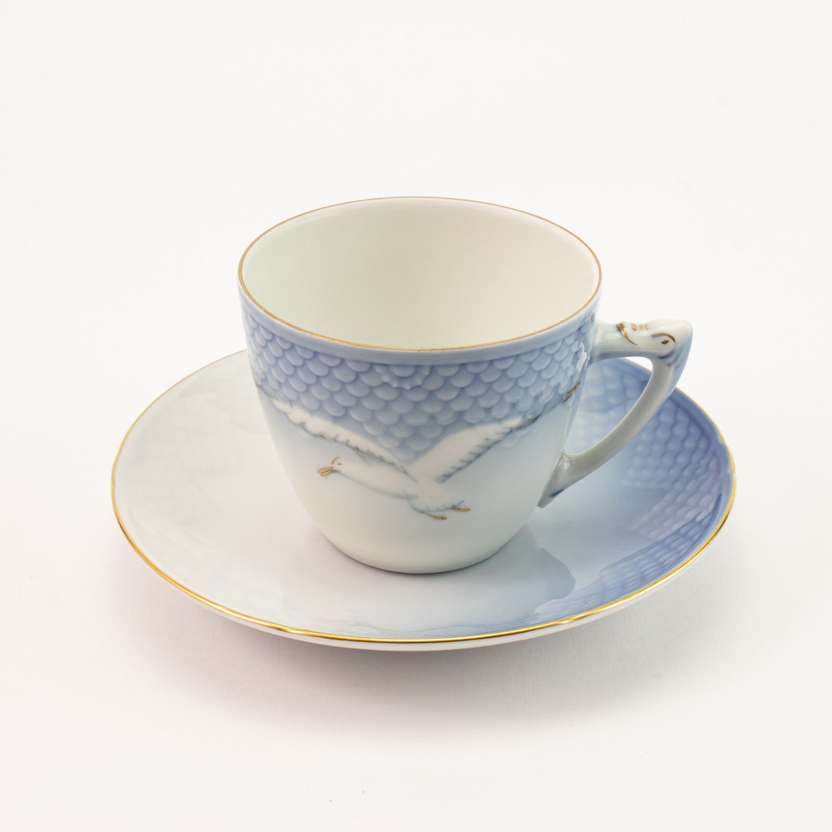 Servizio Gabbiani Tazza da caffè con piattino porcellana pezzo da collezione, 14cm #2