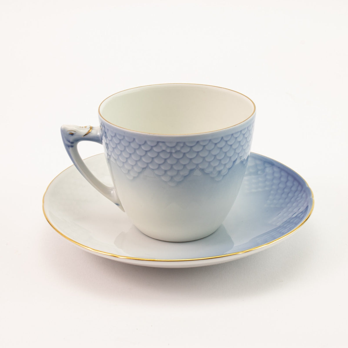 Bing&Grondahl porcellana Servizio Gabbiani Tazza da caffè con piattino d'antiquariato, 14cm #2