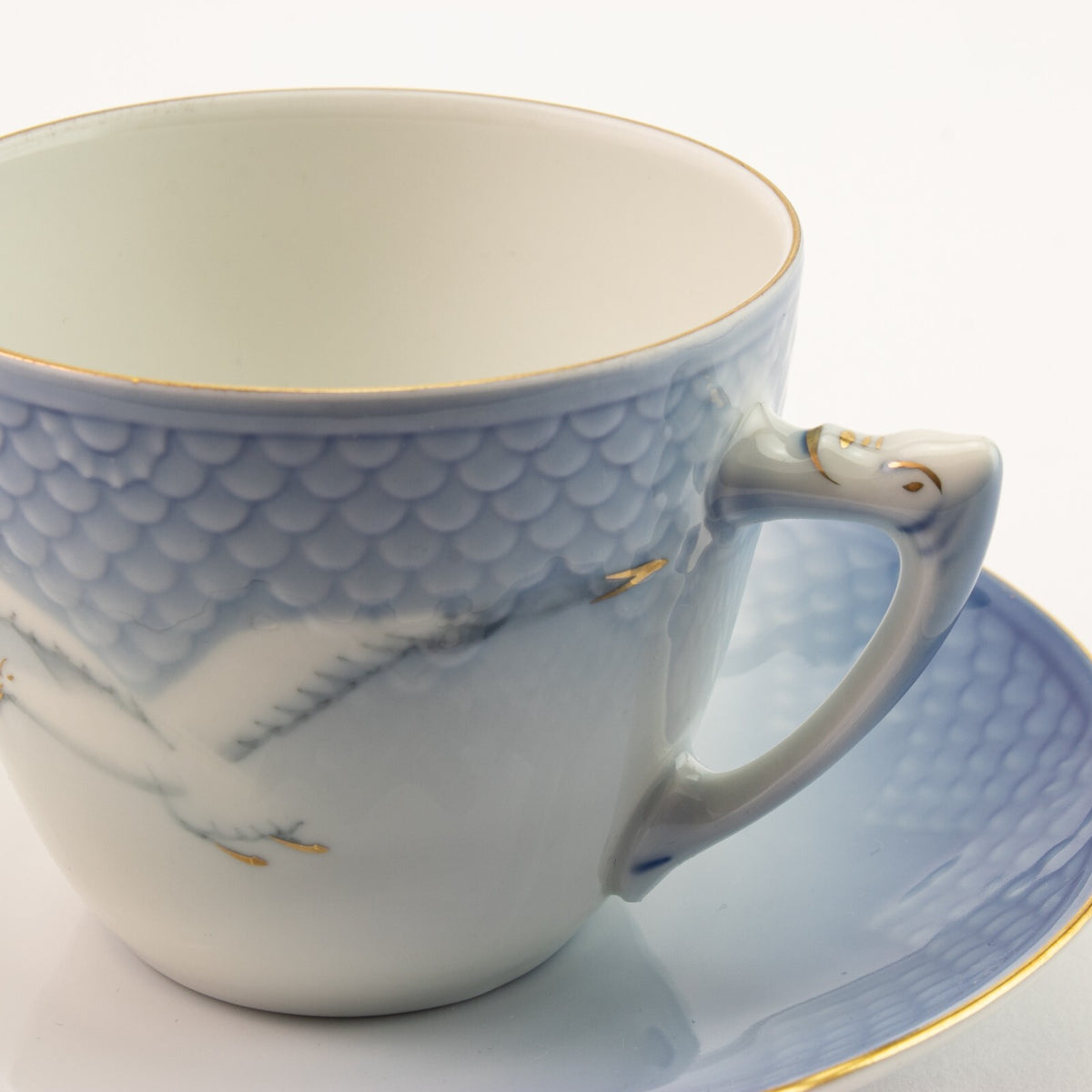 Servizio Gabbiani Tazza da caffè con piattino porcellana pezzo raro da collezione, 14cm #2