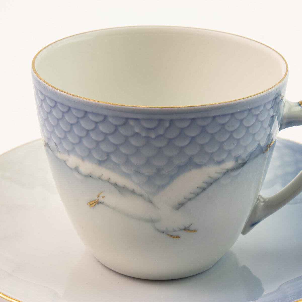 Bing&Grondahl Servizio Gabbiani Tazza da caffè con piattino porcellana pregiata, 14cm #2