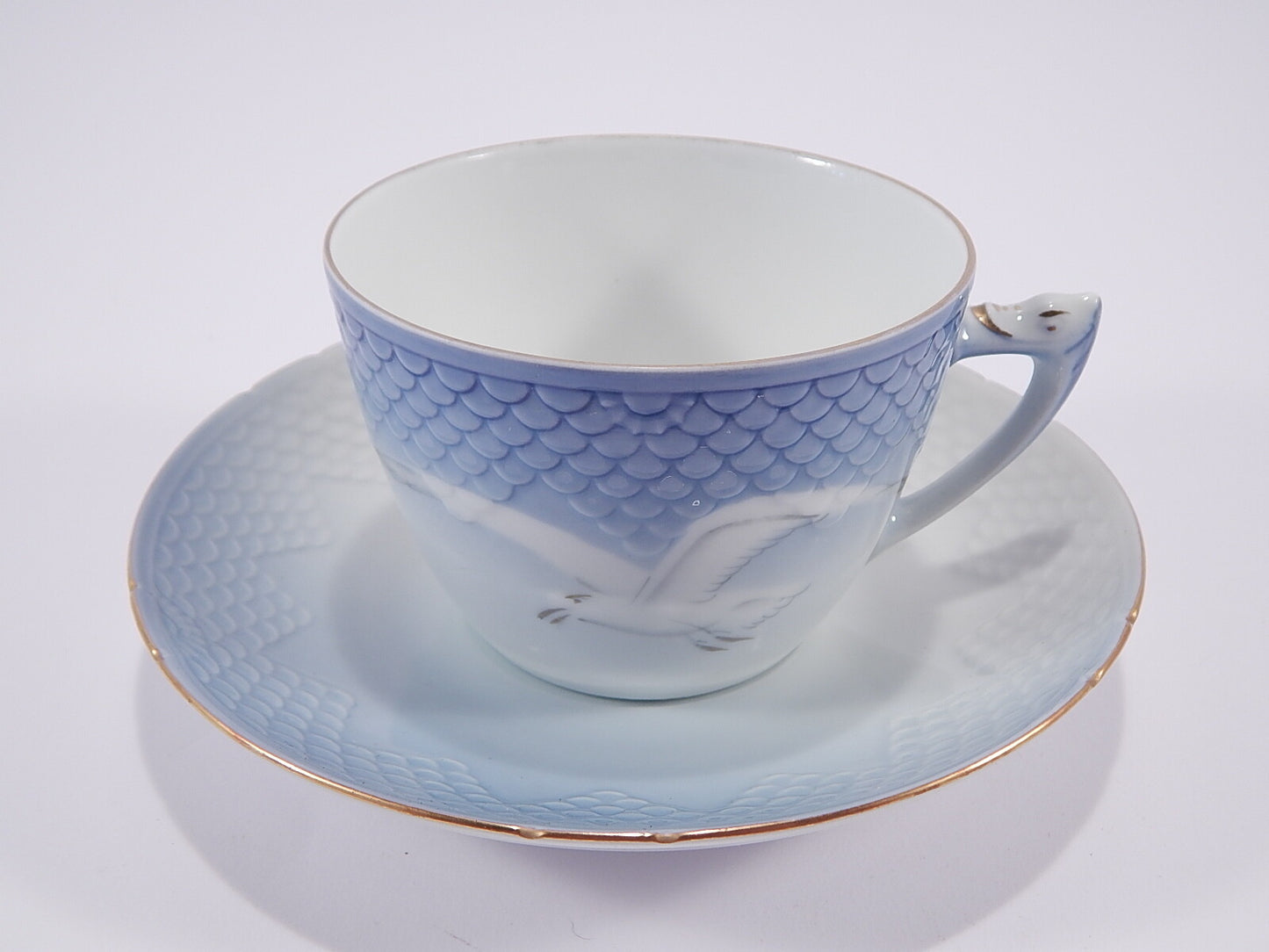 Bing&Grondahl Servizio Gabbiani Tazza da tè con piattino porcellana dipinta a mano, 15cm