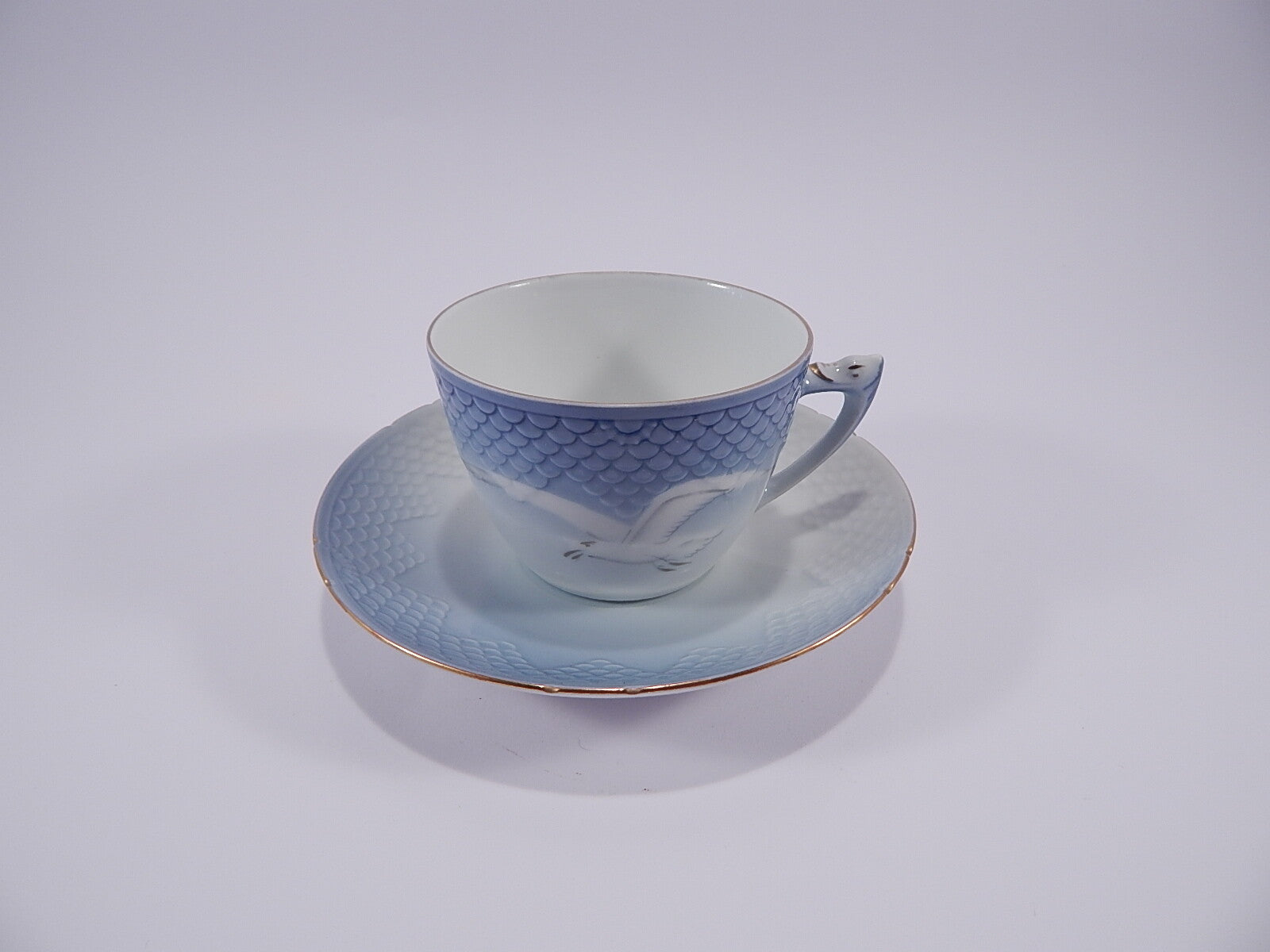 Servizio Gabbiani Tazza da tè con piattino porcellana pezzo da collezione, 15cm