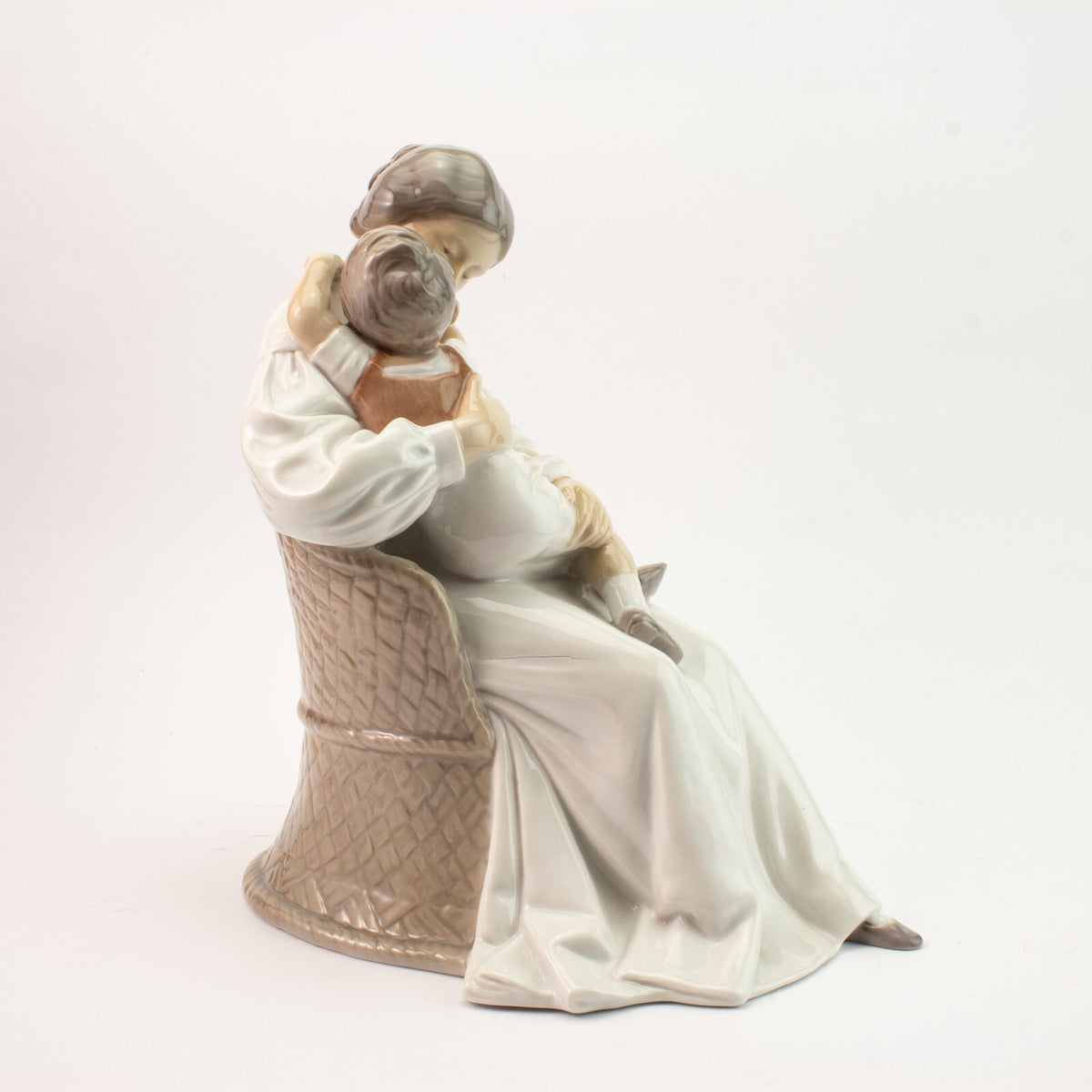 Bing&Grondahl porcellana Statuina "Amore di Mamma" Cod 1552 (Difetto di Cottura) d'antiquariato, 28 cm