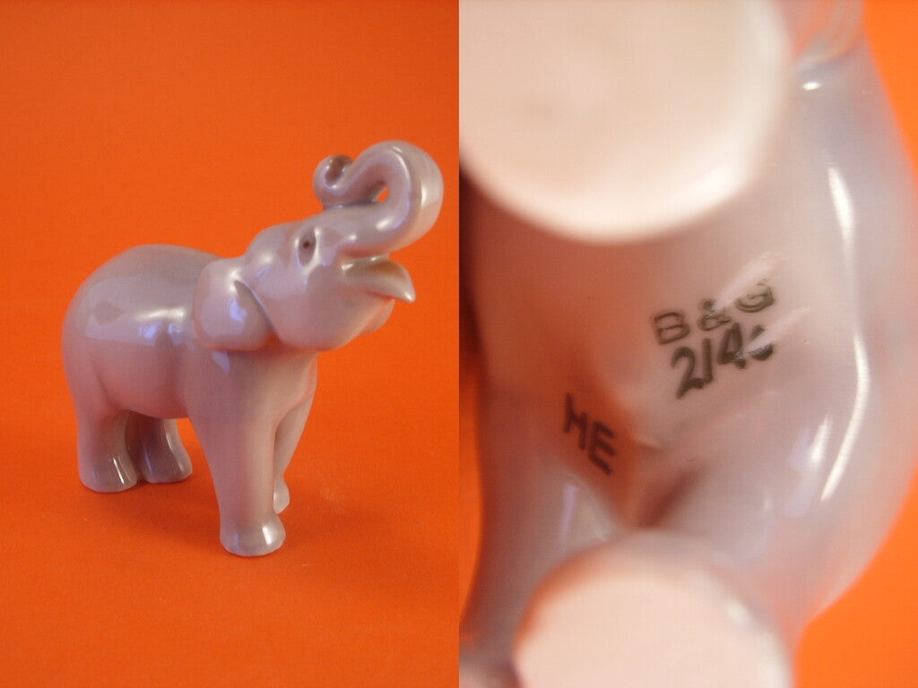 Statuina "Cucciolo di Elefante" Cod 2140 (Seconda Scelta) porcellana pezzo da collezione, 9 cm