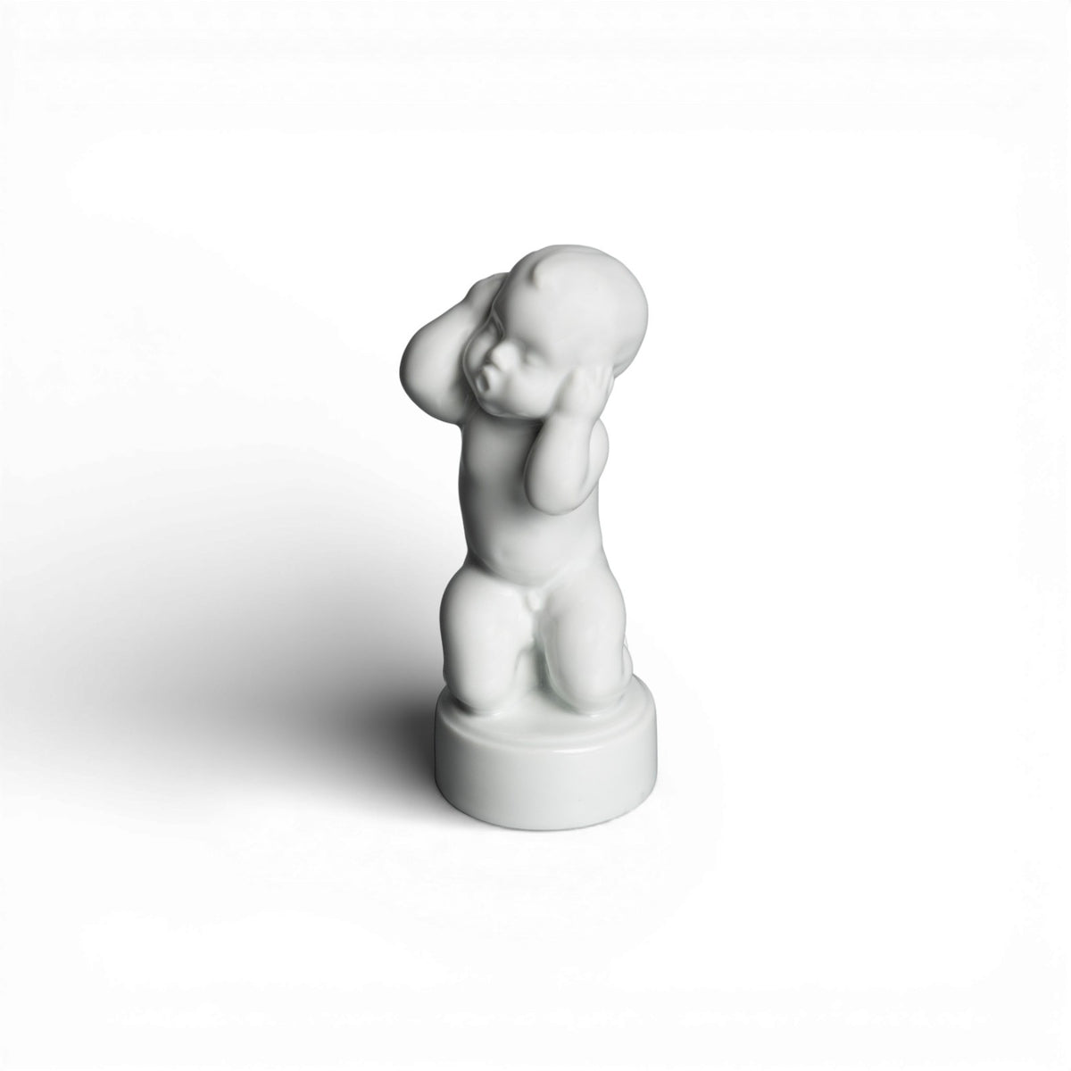 Statuina "I 4 Dolori, Mal d'Orecchie" Cod 2209 porcellana pezzo da collezione, 12 cm