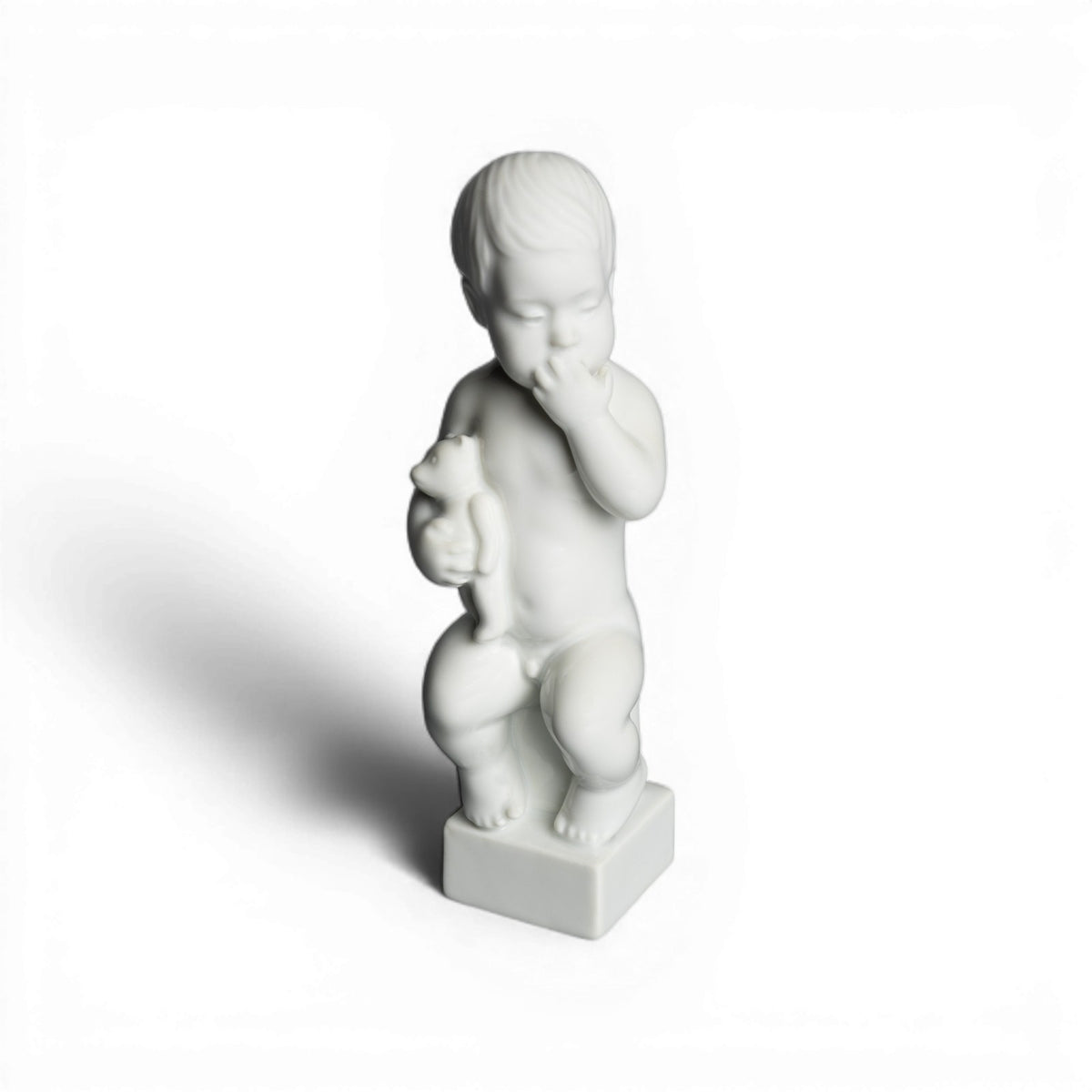 Bing&Grondahl Statuina in "Adam con Orsetto" Cod 2231 porcellana dipinta a mano, 17 cm