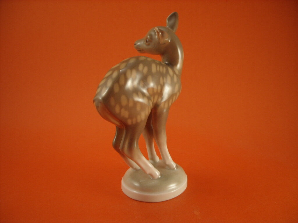 Bing&Grondahl Statuina in "Cerbiatto in Piedi" Cod 1929 decorazione porcellana da collezione, 18 cm