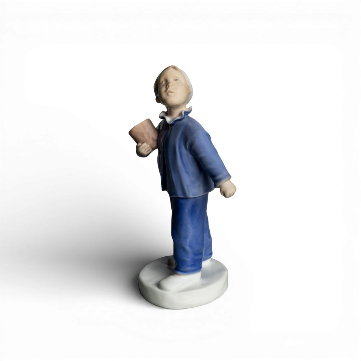 Statuina in "Chi sta Chiamando?" Cod 2251 porcellana pezzo da collezione, 16 cm