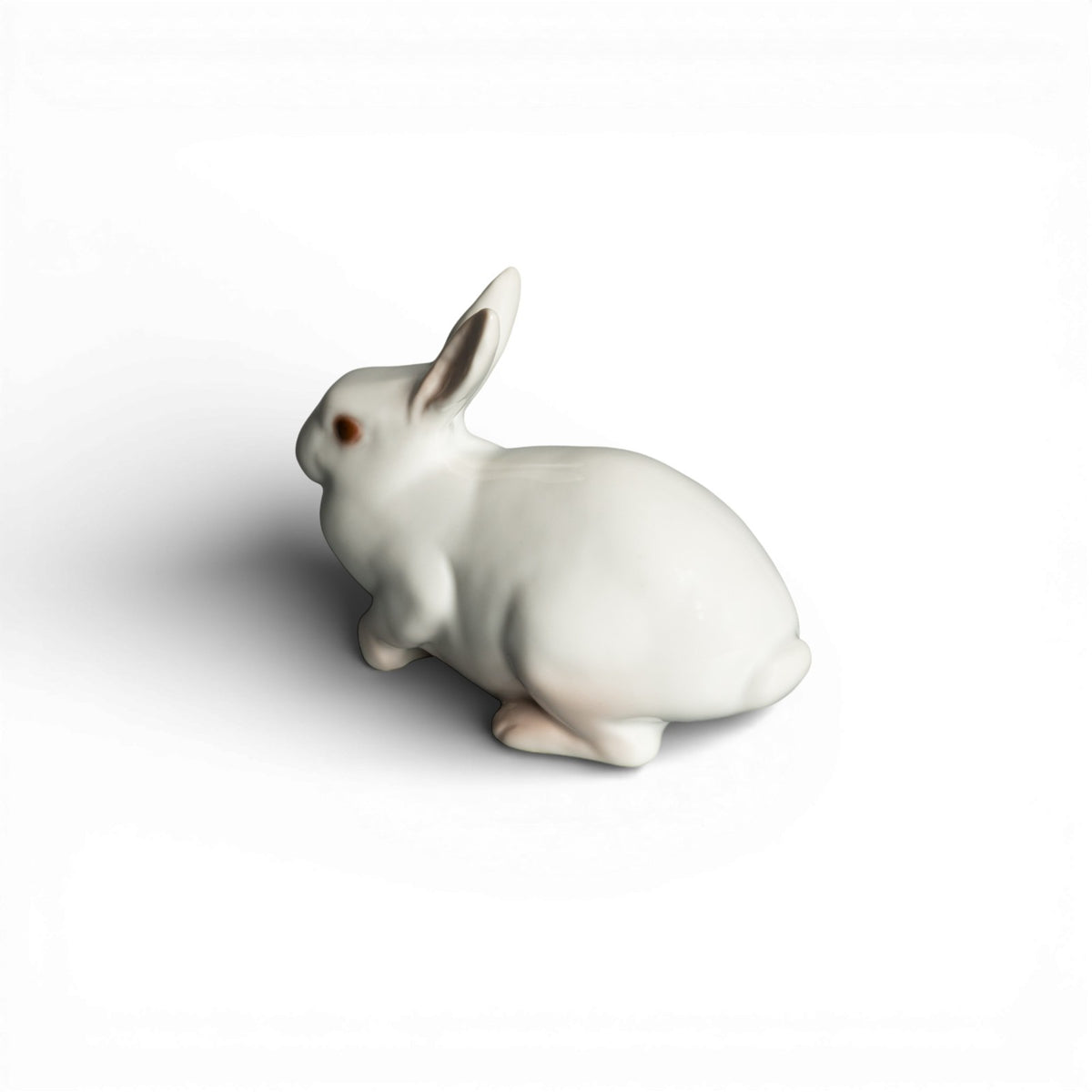 Bing&Grondahl Statuina in "Coniglio Bianco" Cod 2442 porcellana dipinta a mano, 10 cm