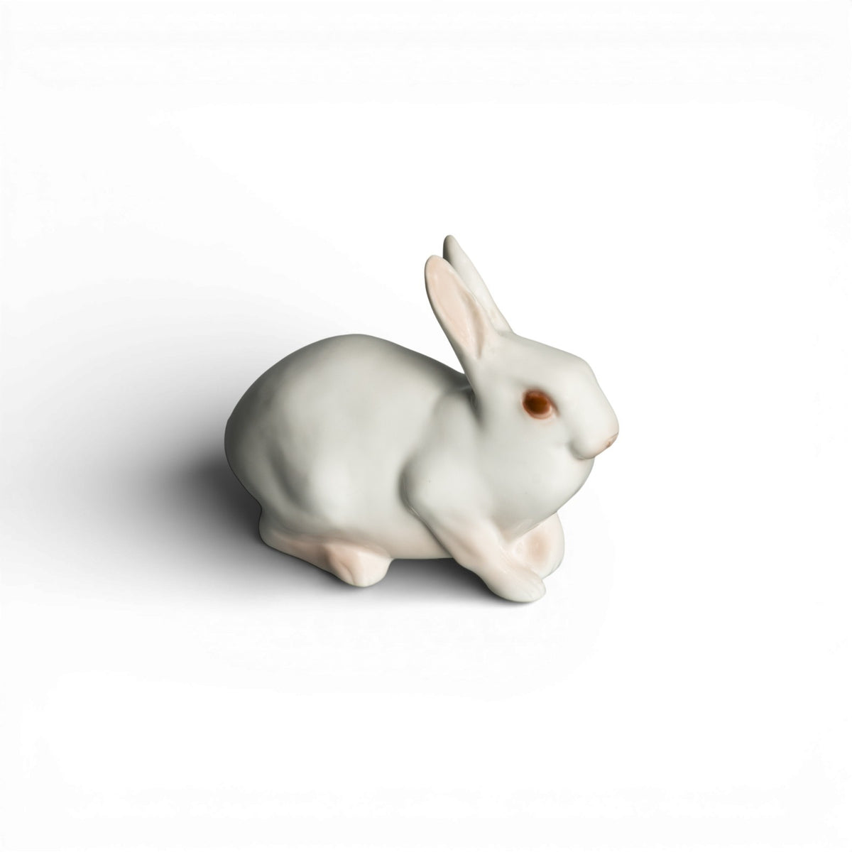 Bing&Grondahl Statuina in "Coniglio Bianco" Cod 2442 decorazione porcellana da collezione, 10 cm