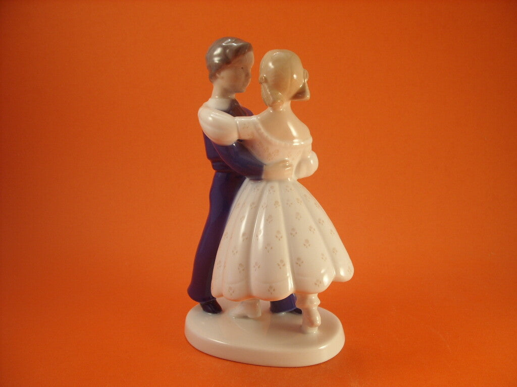 Statuina in "Coppia di Ballerini" Cod 2385 porcellana pezzo da collezione, 21 cm