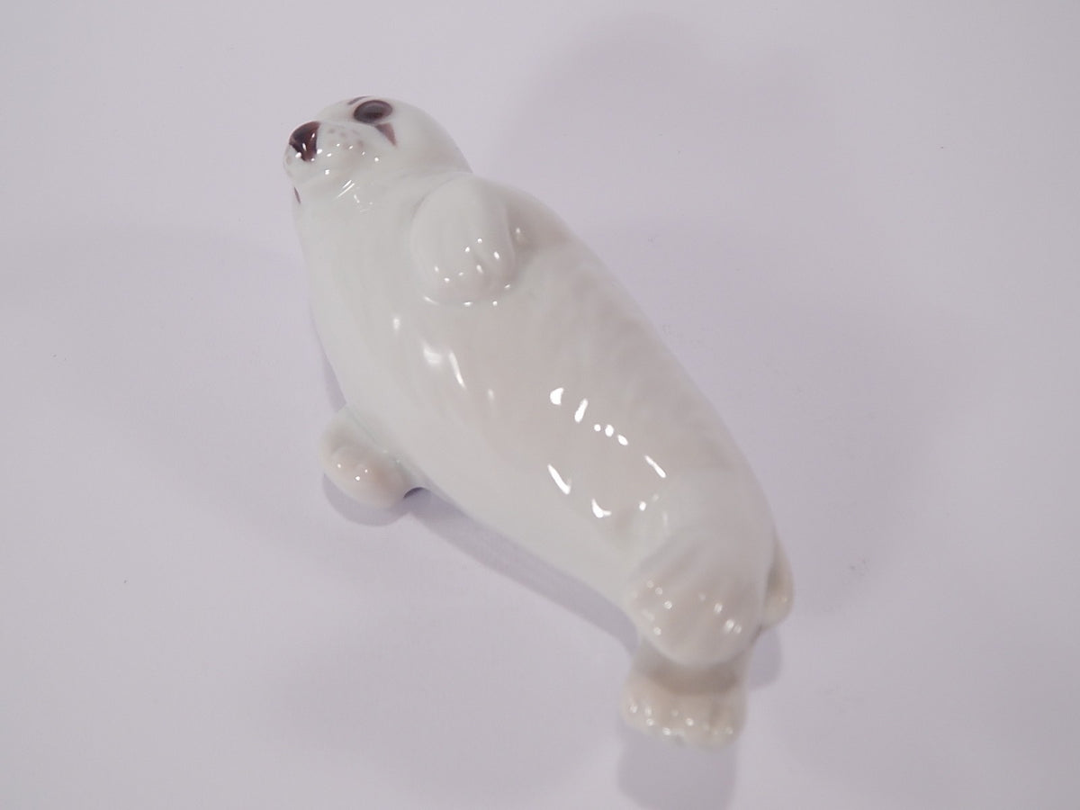 Bing&Grondahl Statuina in "Cucciolo di Foca" Cod 2472 decorazione porcellana da collezione, 6 cm