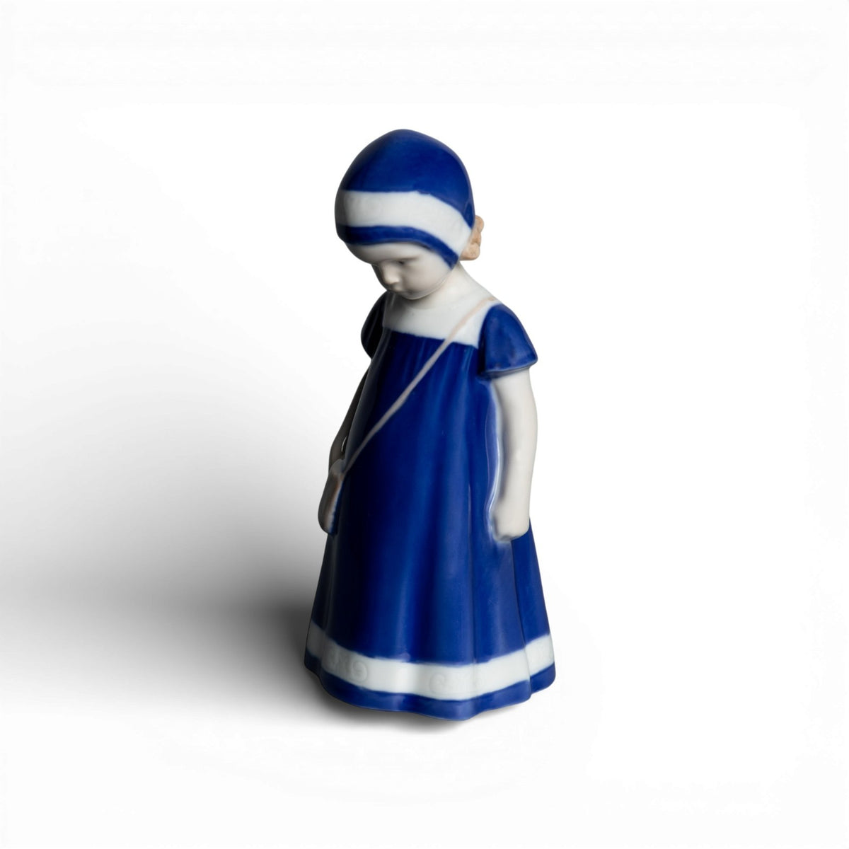 Statuina in "Else Vestito Blu" Cod 1574 porcellana pezzo da collezione, 17 cm