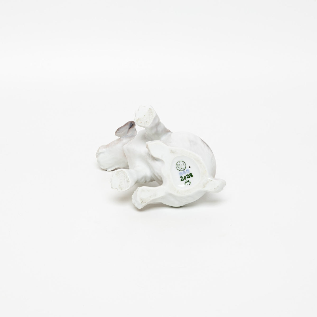Bing&Grondahl Statuina in "Fox Terrier a Pelo Duro" Cod 2028 porcellana pregiata, 11 cm