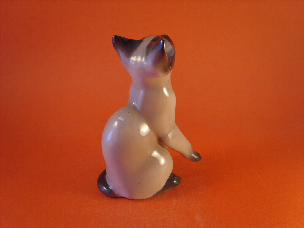 Bing&Grondahl Statuina in "Gatto Siamese" Cod 2308 decorazione porcellana da collezione, 14 cm