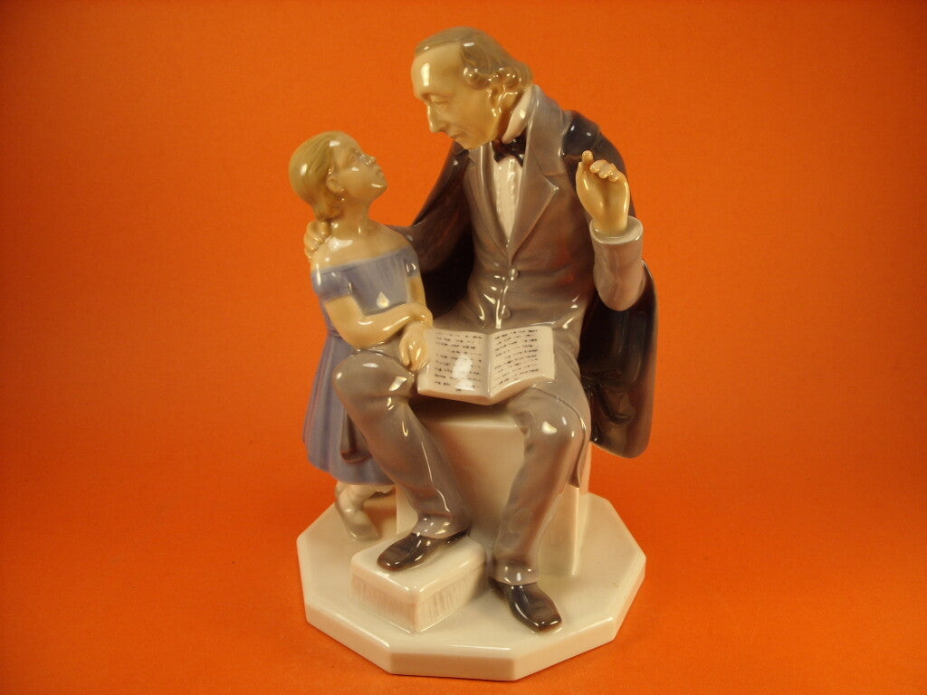 Bing&Grondahl Statuina in "H.C. Andersen" Cod 2037 porcellana dipinta a mano, 22 cm