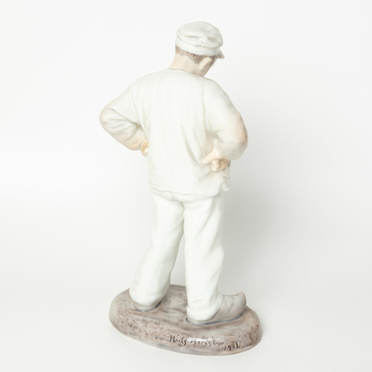 Statuina in "Il Muratore" Cod 1786 porcellana pezzo da collezione, 29 cm