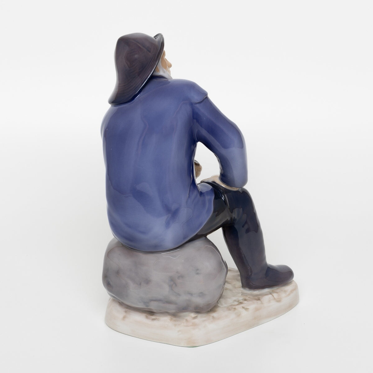 Bing&Grondahl Statuina in "Il Vecchio Pescatore" Cod 2370 decorazione porcellana da collezione, 22 cm