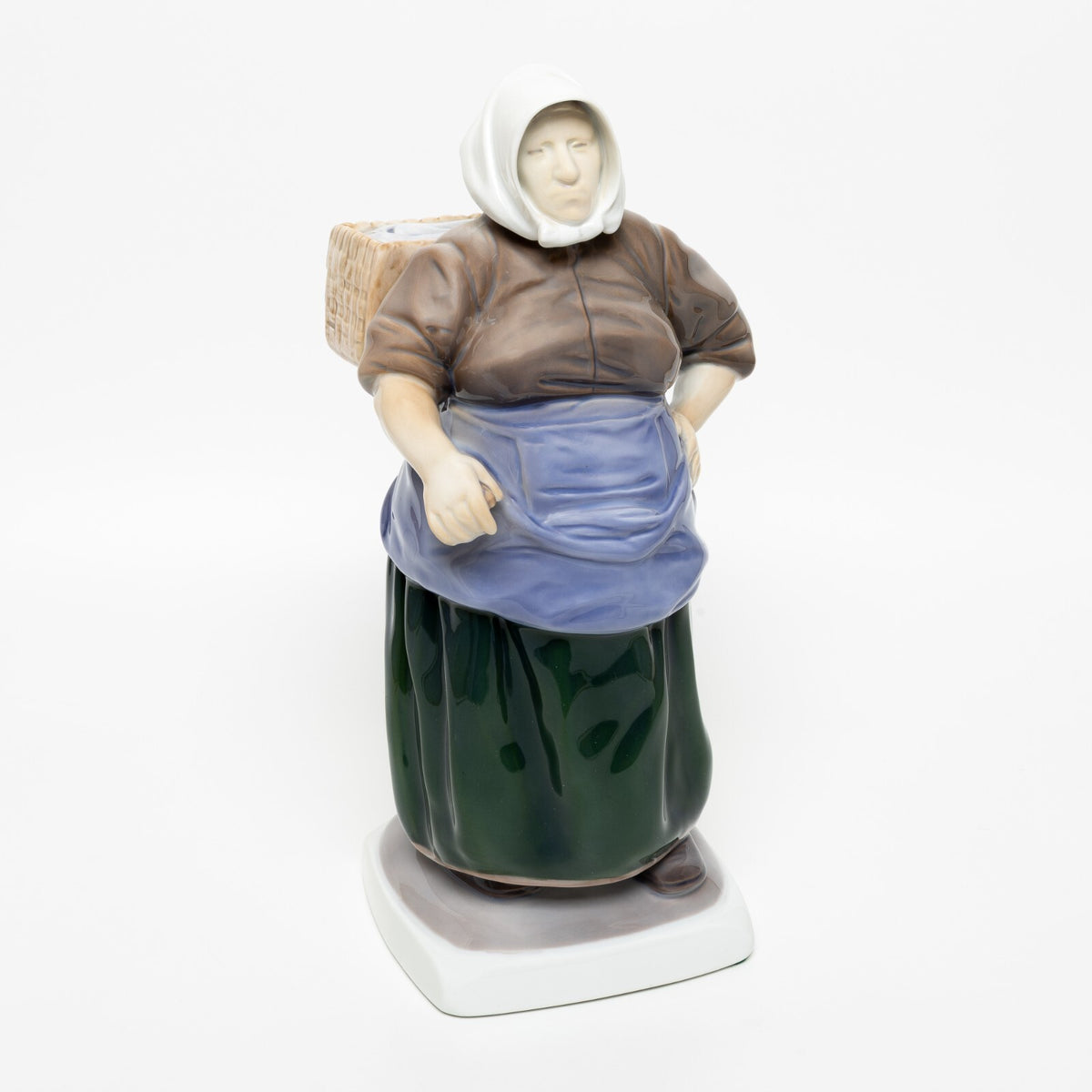 Bing&Grondahl Statuina in "Moglie del Pescatore" Cod 1702 porcellana dipinta a mano, 28 cm