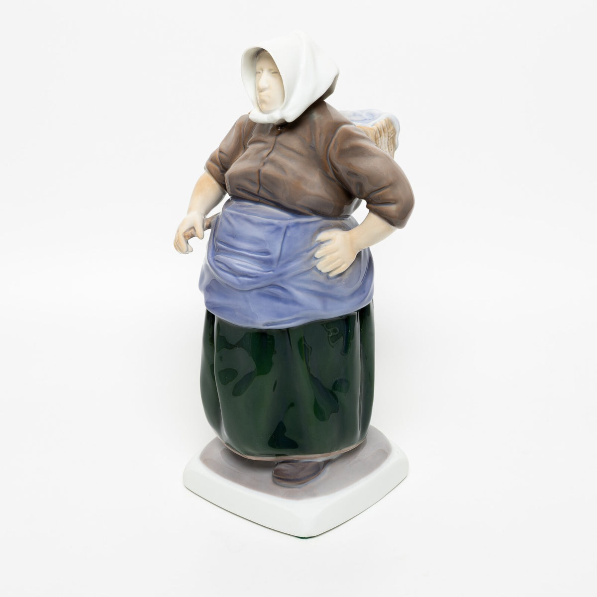 Statuina in "Moglie del Pescatore" Cod 1702 porcellana pezzo raro da collezione, 28 cm