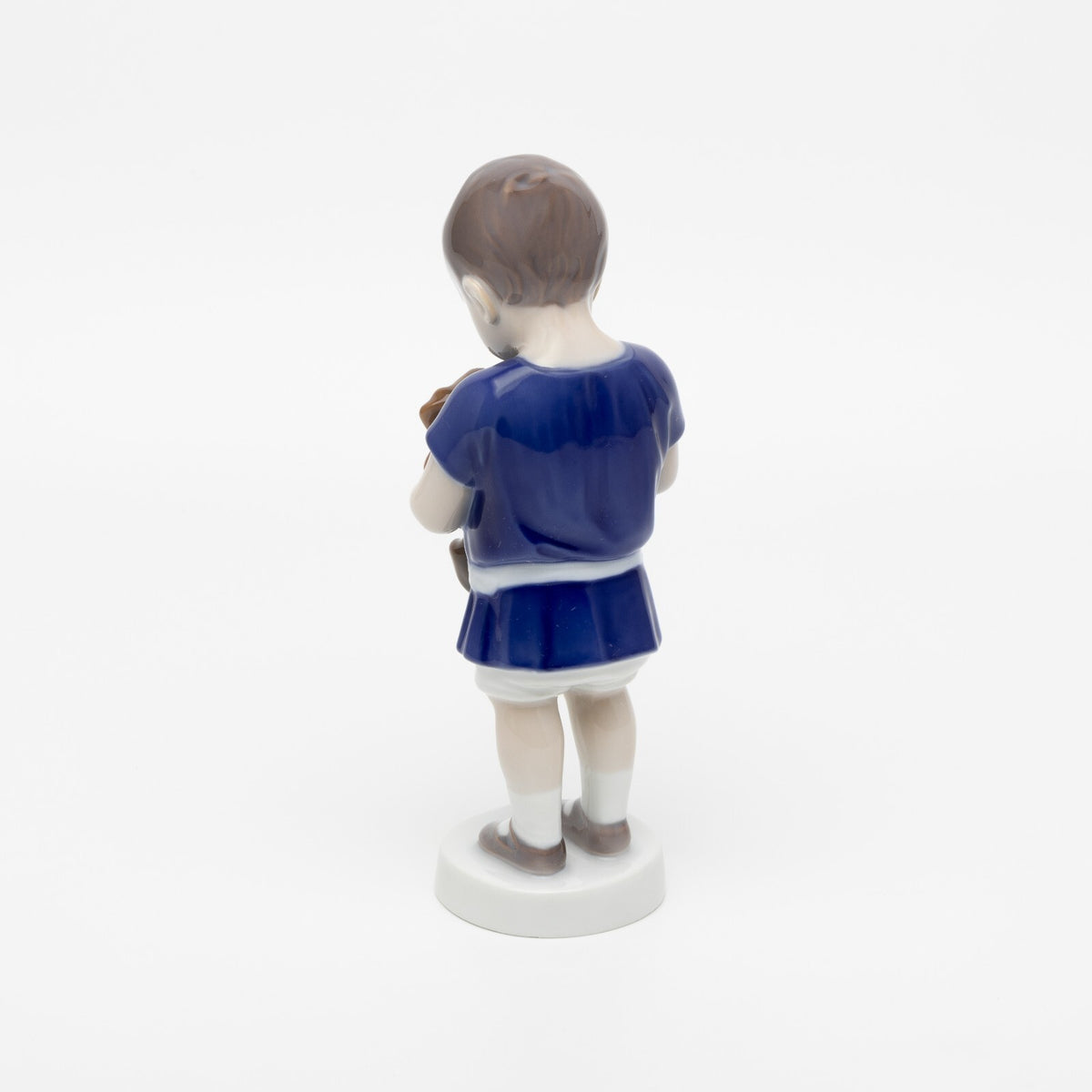 Bing&Grondahl Statuina in "Ole con il Bassotto" Cod 1747 decorazione porcellana da collezione, 17 cm