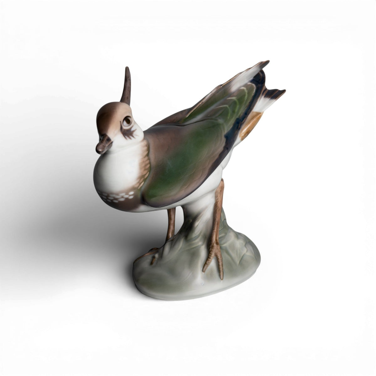 Statuina in "Pavoncella" Cod 1980 (Difetto) porcellana pezzo da collezione, 15 cm