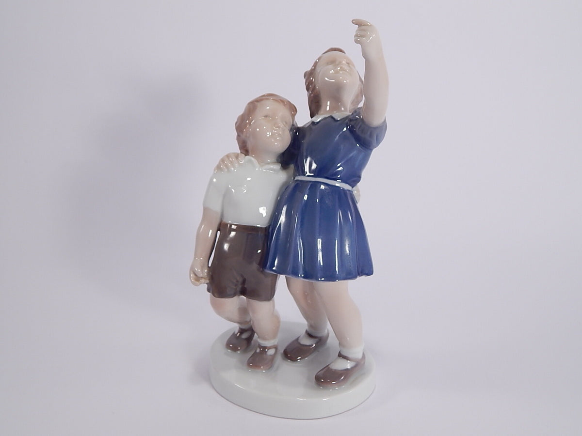 Bing&Grondahl Statuina in "Perso il Palloncino" Cod 2278 porcellana dipinta a mano, 20 cm