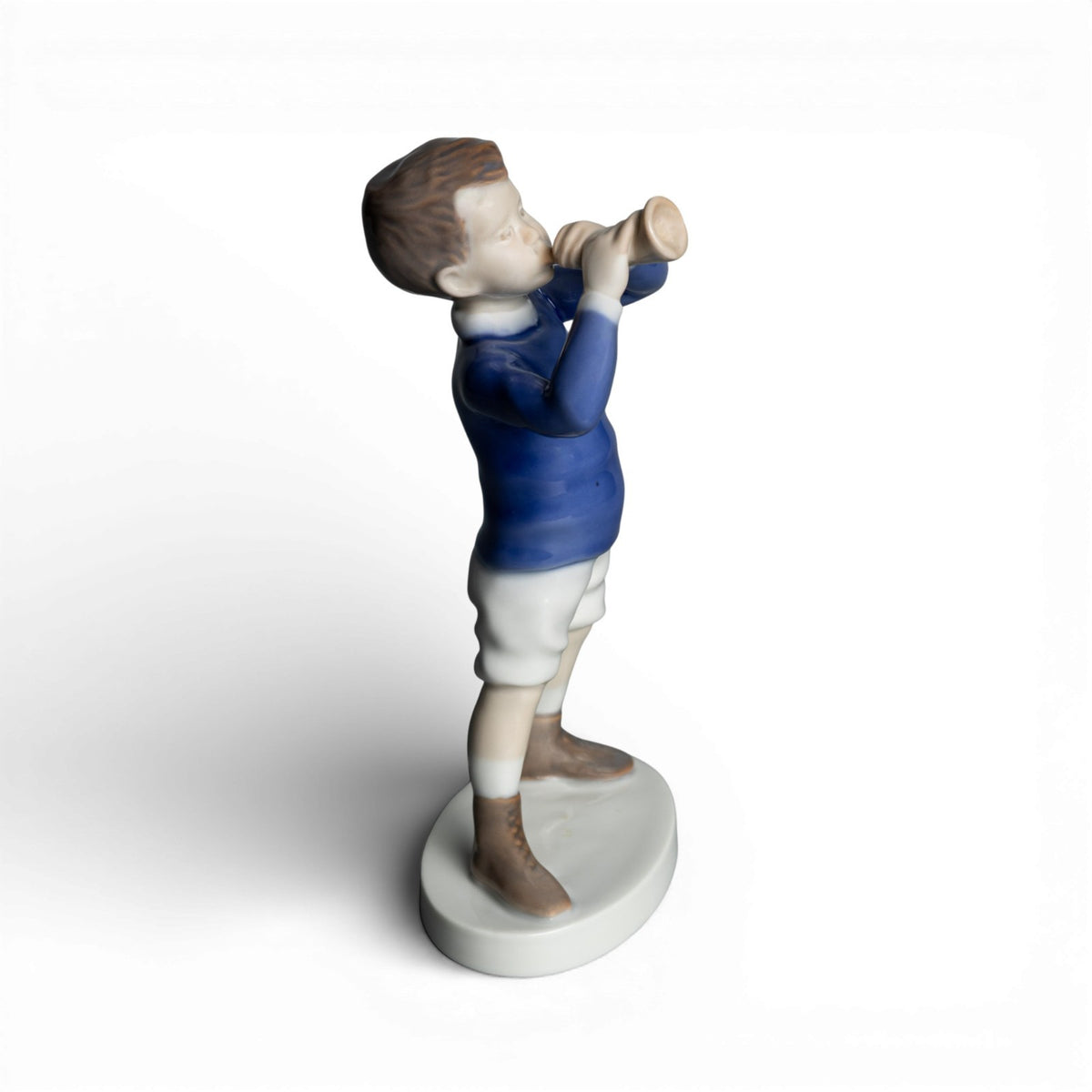 Statuina in "Ragazzo con il Corno" Cod 1792 Bing&Grondahl porcellana autentica, 18 cm