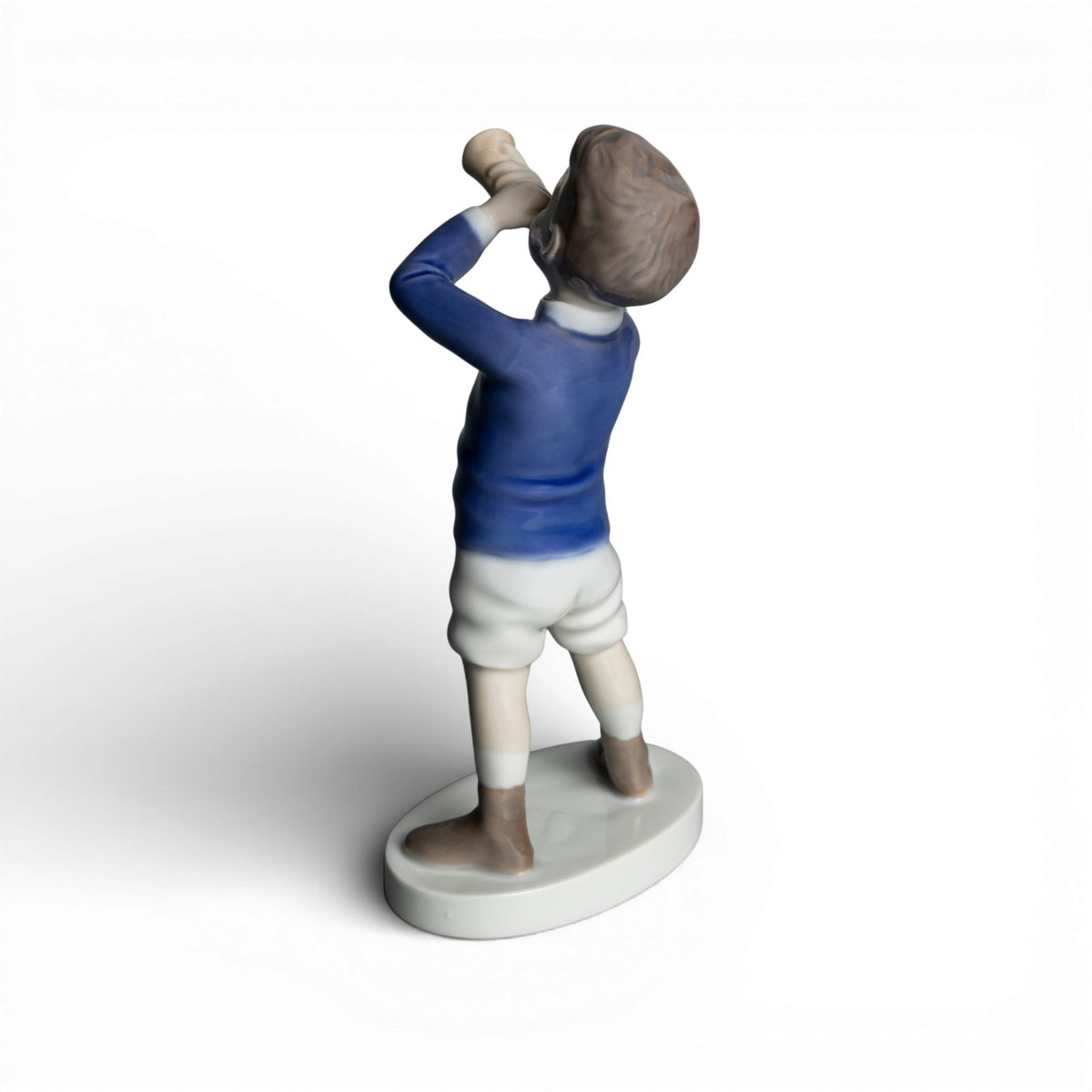 Bing&Grondahl Statuina in "Ragazzo con il Corno" Cod 1792 decorazione porcellana da collezione, 18 cm