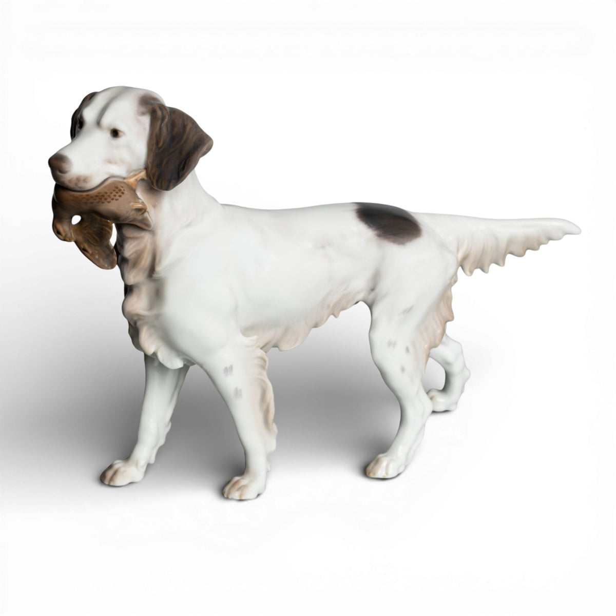 Bing&Grondahl Statuina in "Setter Inglese" Cod 2015 porcellana dipinta a mano, 16 cm