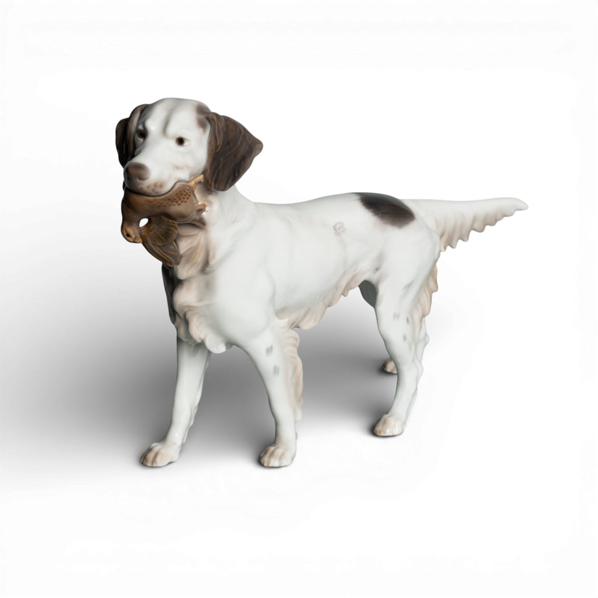 Statuina in "Setter Inglese" Cod 2015 porcellana pezzo raro da collezione, 16 cm