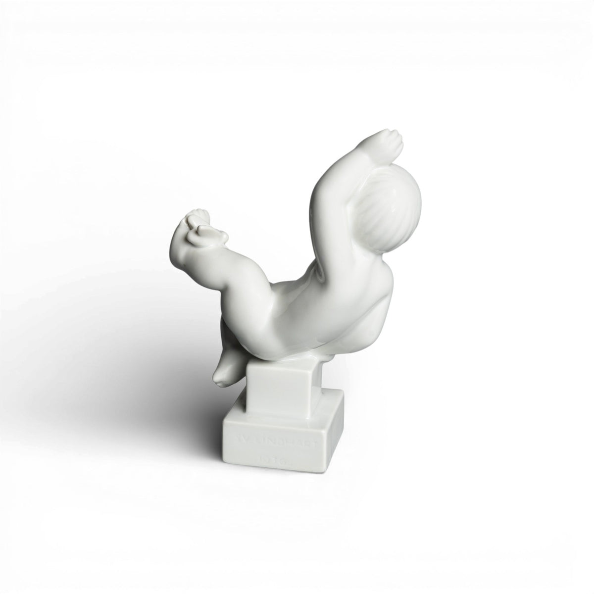 Bing&Grondahl Statuina in "Spavento" Cod 2232 decorazione porcellana da collezione, 16 cm