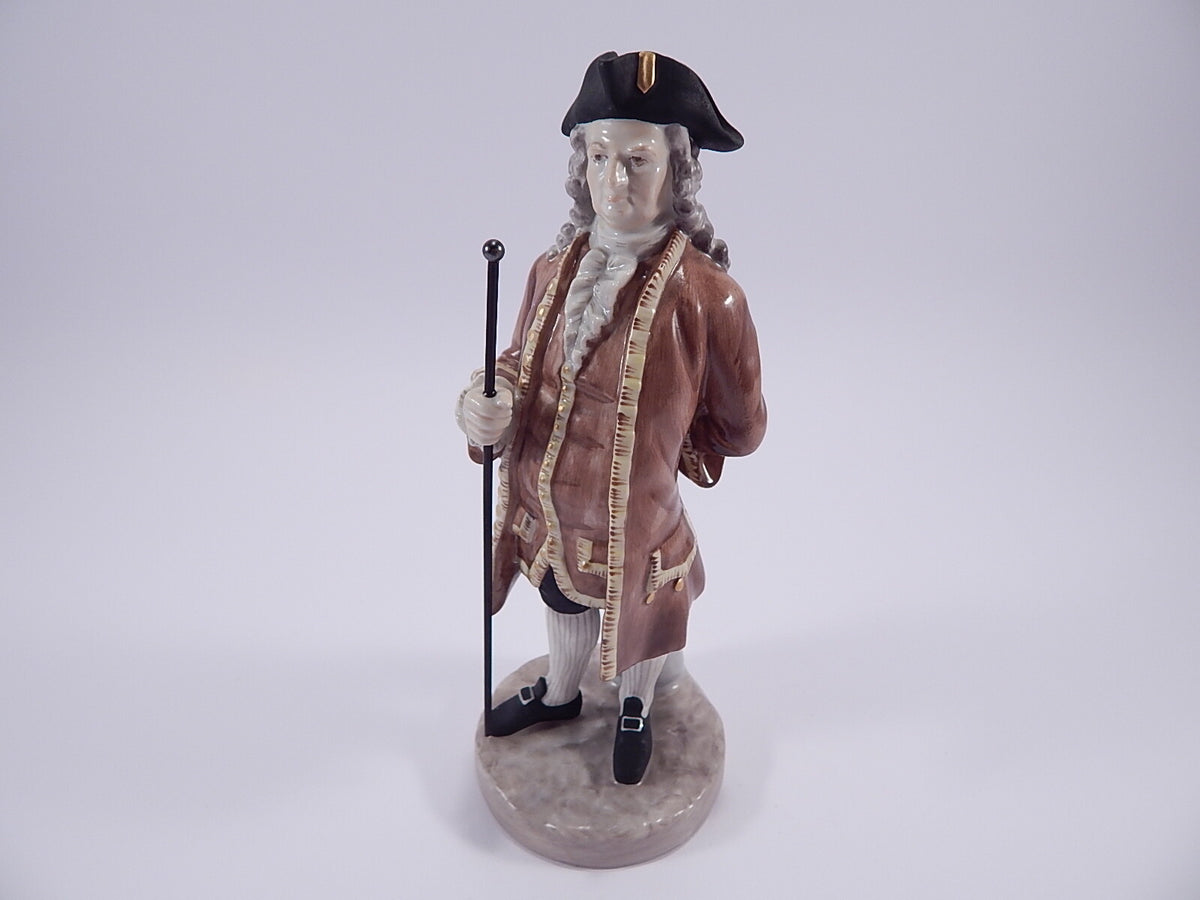 Bing&Grondahl Statuina "Jeronimus" Cod 8002 (Ludvig Holberg) porcellana dipinta a mano, 20 cm