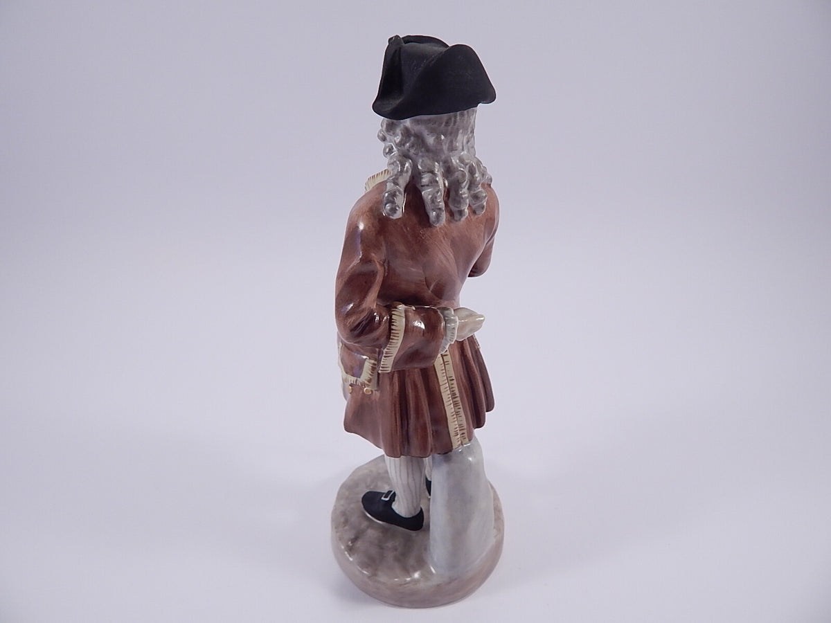 Bing&Grondahl Statuina "Jeronimus" Cod 8002 (Ludvig Holberg) decorazione porcellana da collezione, 20 cm