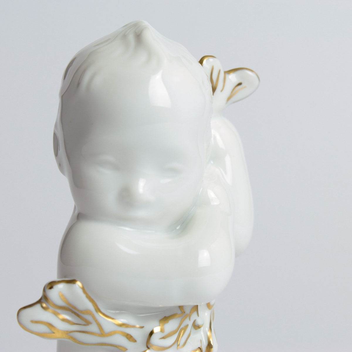 Statuina "Ragazza del Mare" Cod 2267 (Con Oro) porcellana pezzo raro da collezione, 12 cm