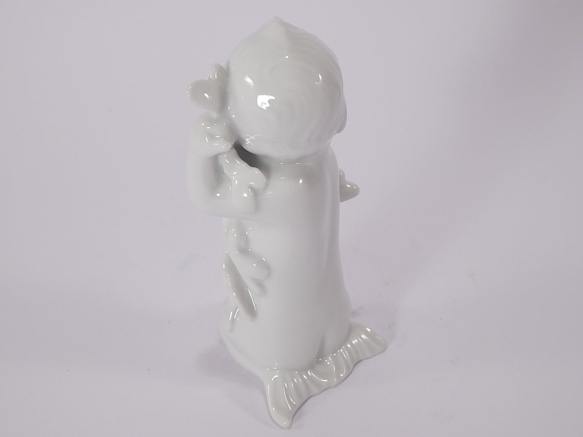 Statuina "Ragazza del Mare con Alghe" Cod 2267 porcellana pezzo da collezione, 12 cm