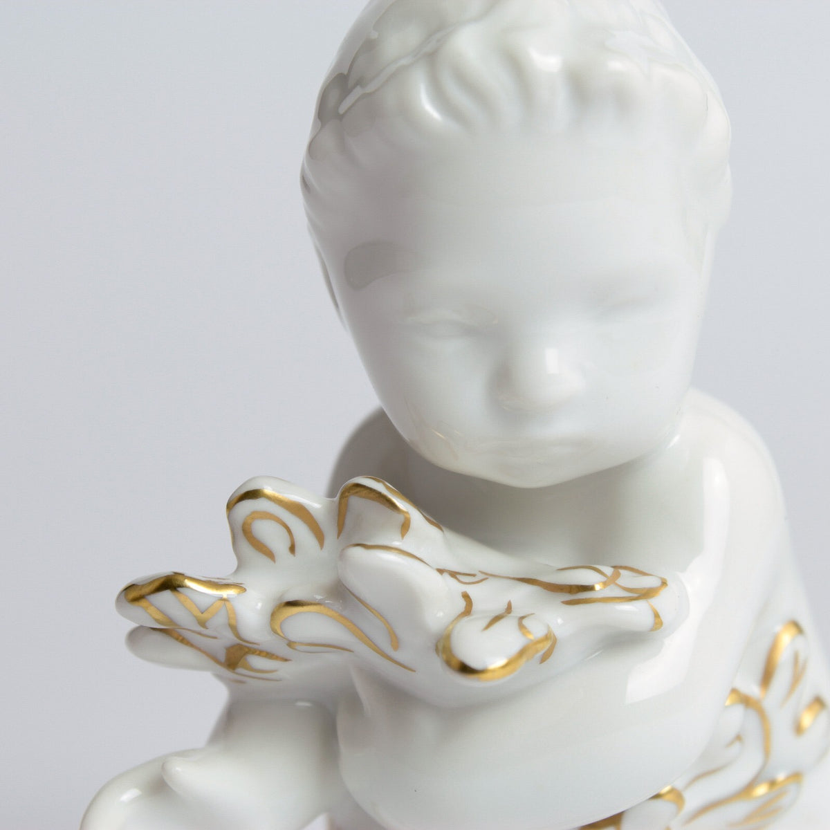 Bing&Grondahl porcellana Statuina "Ragazzo del Mare" Cod 2266 (Con Oro) d'antiquariato, 10 cm