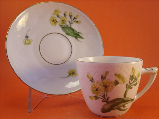 Set tazza e piattino Primula Bing&Grondahl con oro zecchino
