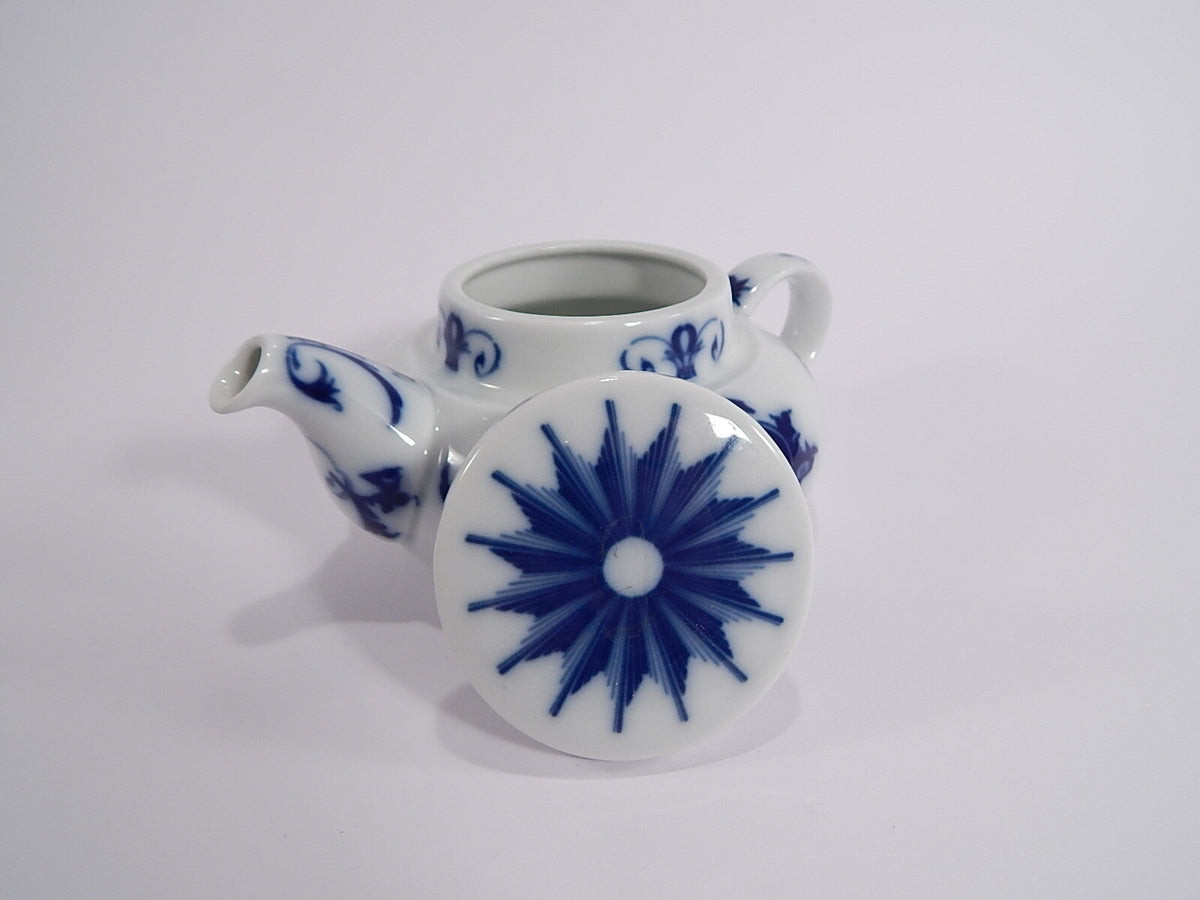 Bing&Grondahl teiera bianca e blu BG 653, pezzo da collezione