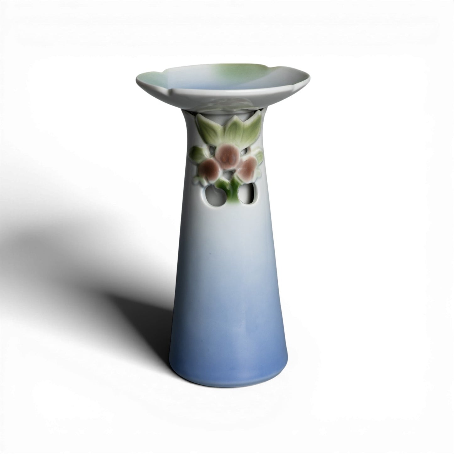 Bing&Grondahl Vaso con Candelabro in decorazione porcellana da collezione, cm 15