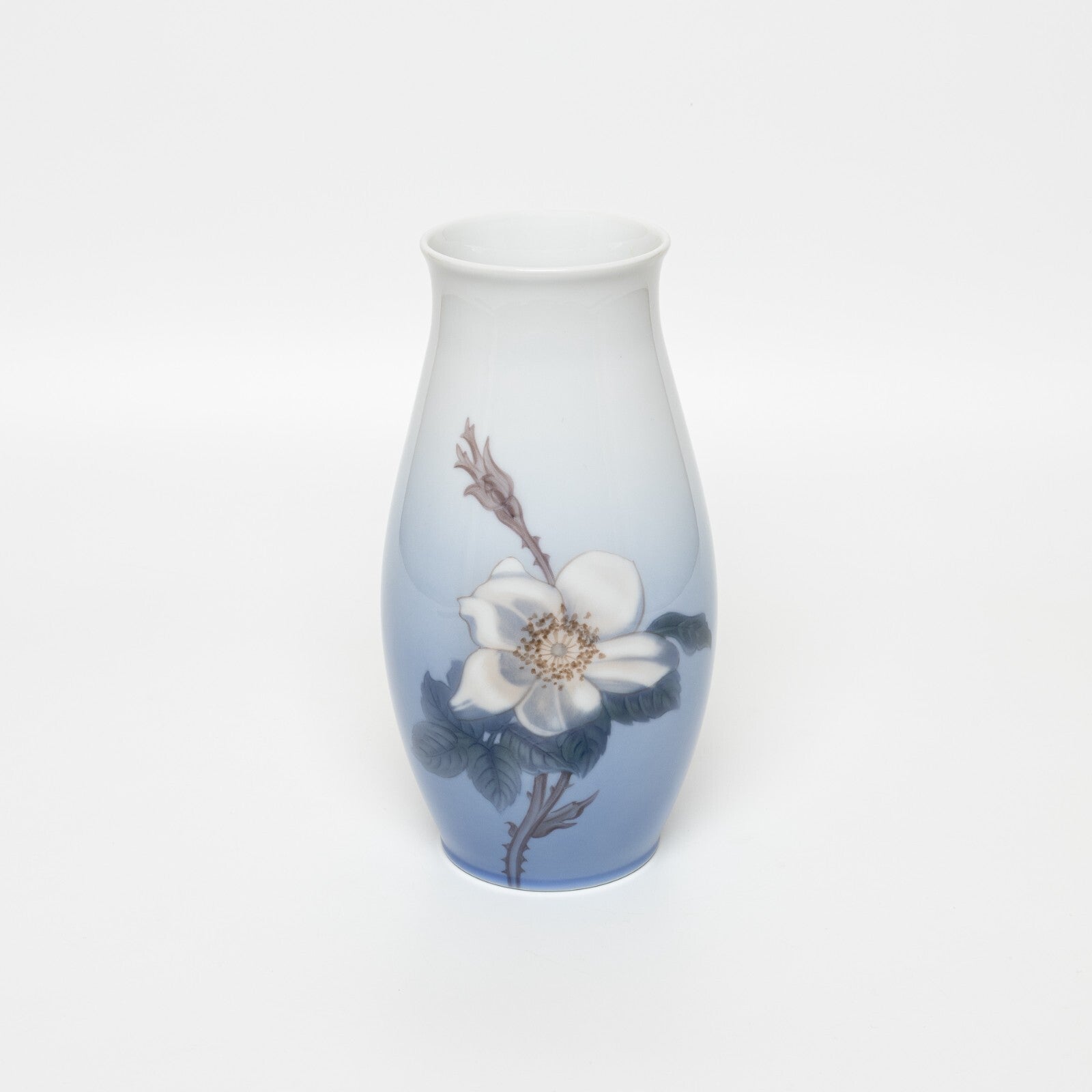 Bing&Grondahl Vaso in "Fiore con Spine" cod 8657/249 porcellana dipinta a mano, cm 21
