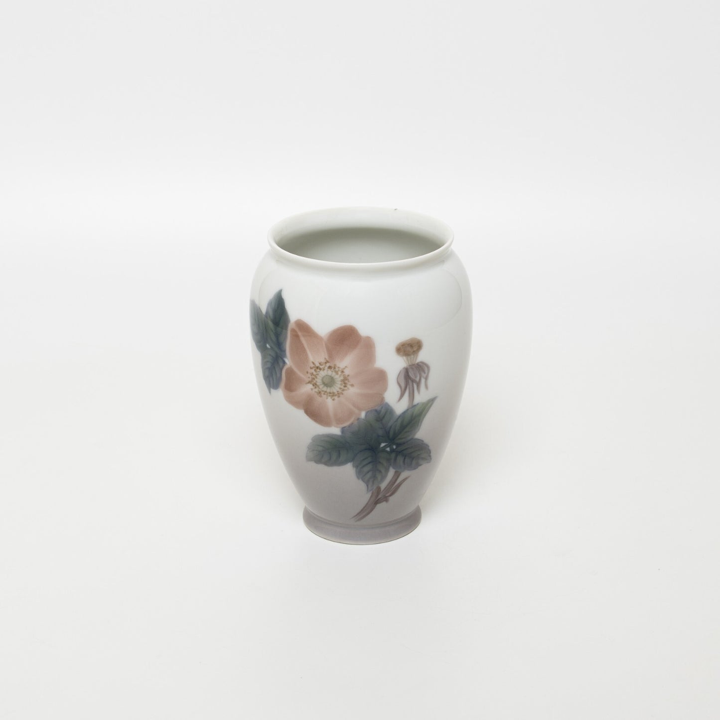 Bing&Grondahl Vaso in "Fiore Marrone" cod 8615/365 porcellana dipinta a mano, cm 14