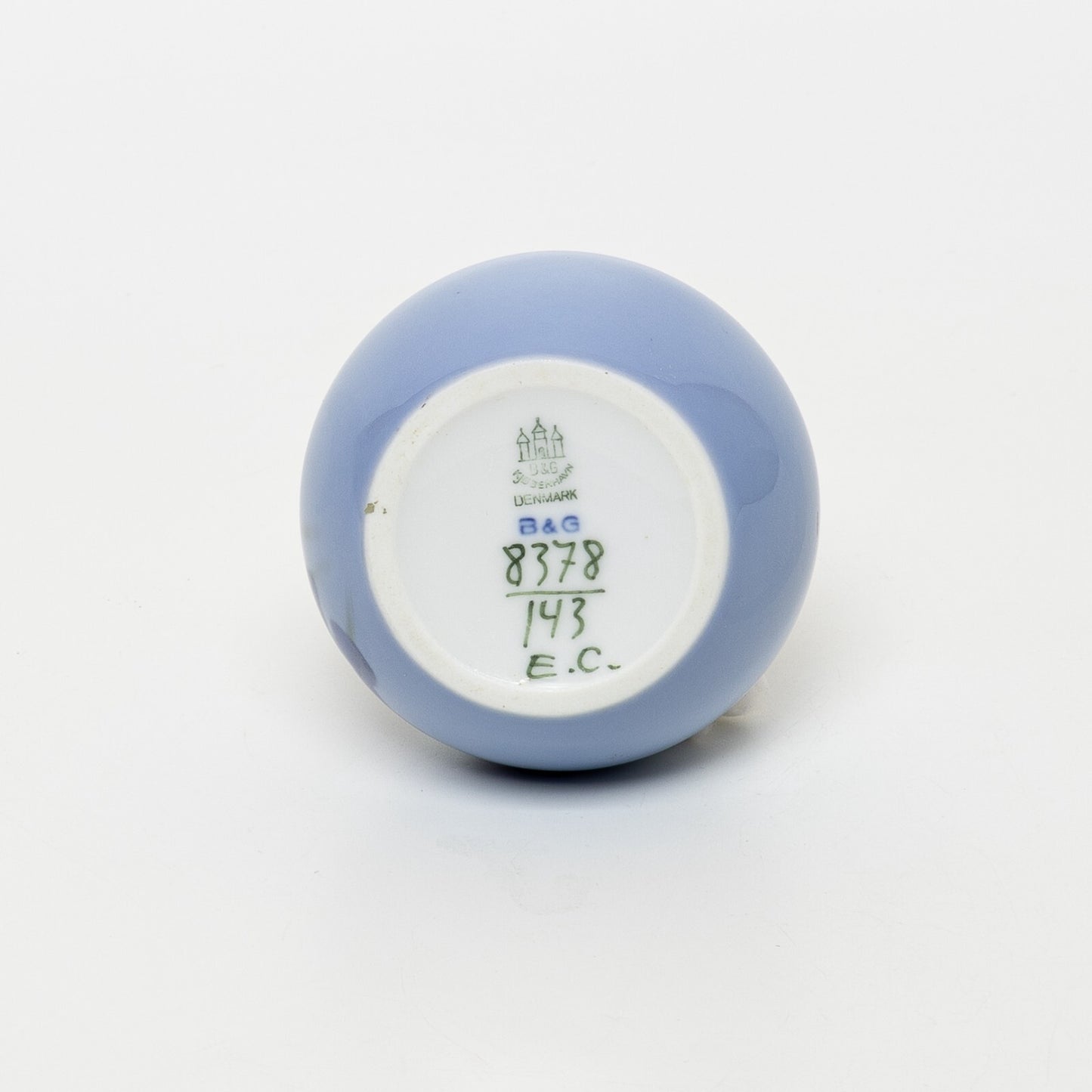 Bing&Grondahl Vaso in "Fiori Blu" cod 8378/143 decorazione porcellana da collezione, cm 12