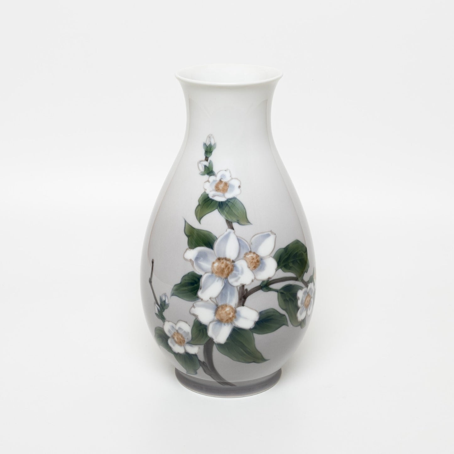 Bing&Grondahl Vaso in "Fiori di Gelsomino" cod 420/5368 porcellana dipinta a mano, cm 26