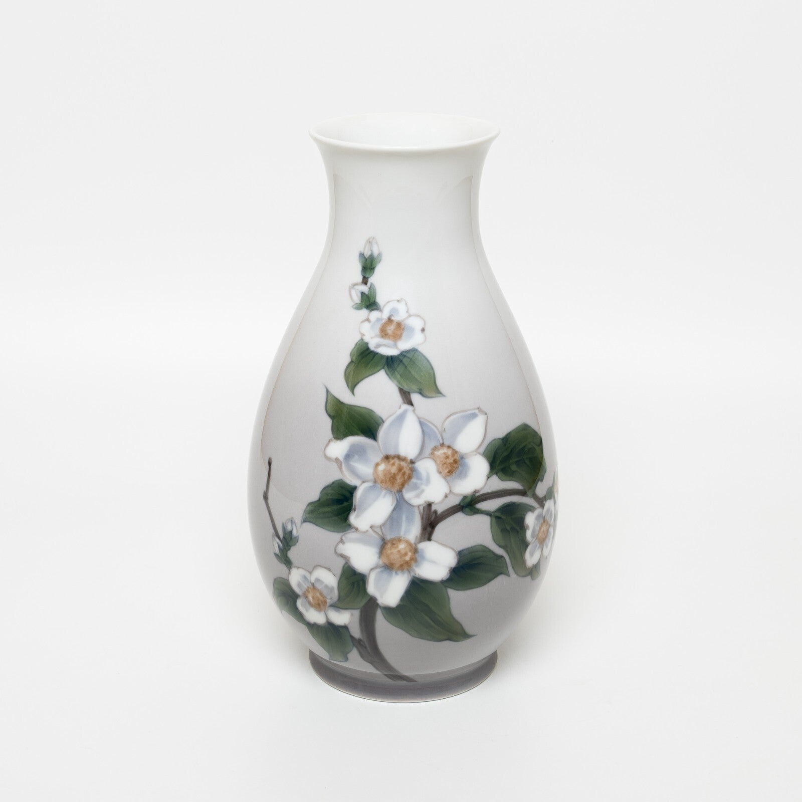 Bing&Grondahl Vaso in "Fiori di Gelsomino" cod 420/5368 porcellana dipinta a mano, cm 26