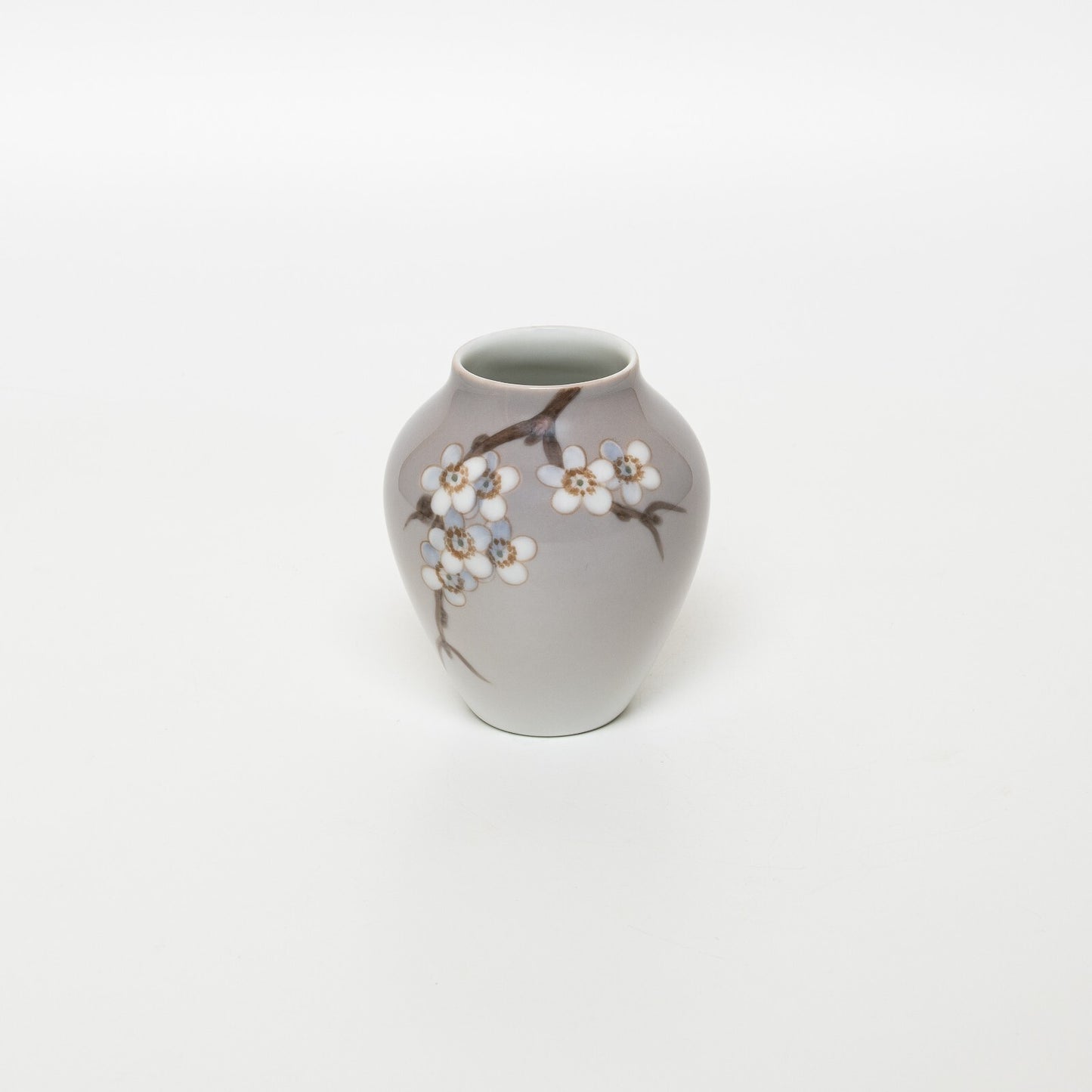 Bing&Grondahl Vaso in "Fiori di Melo" cod 175/5012 porcellana dipinta a mano, cm 9