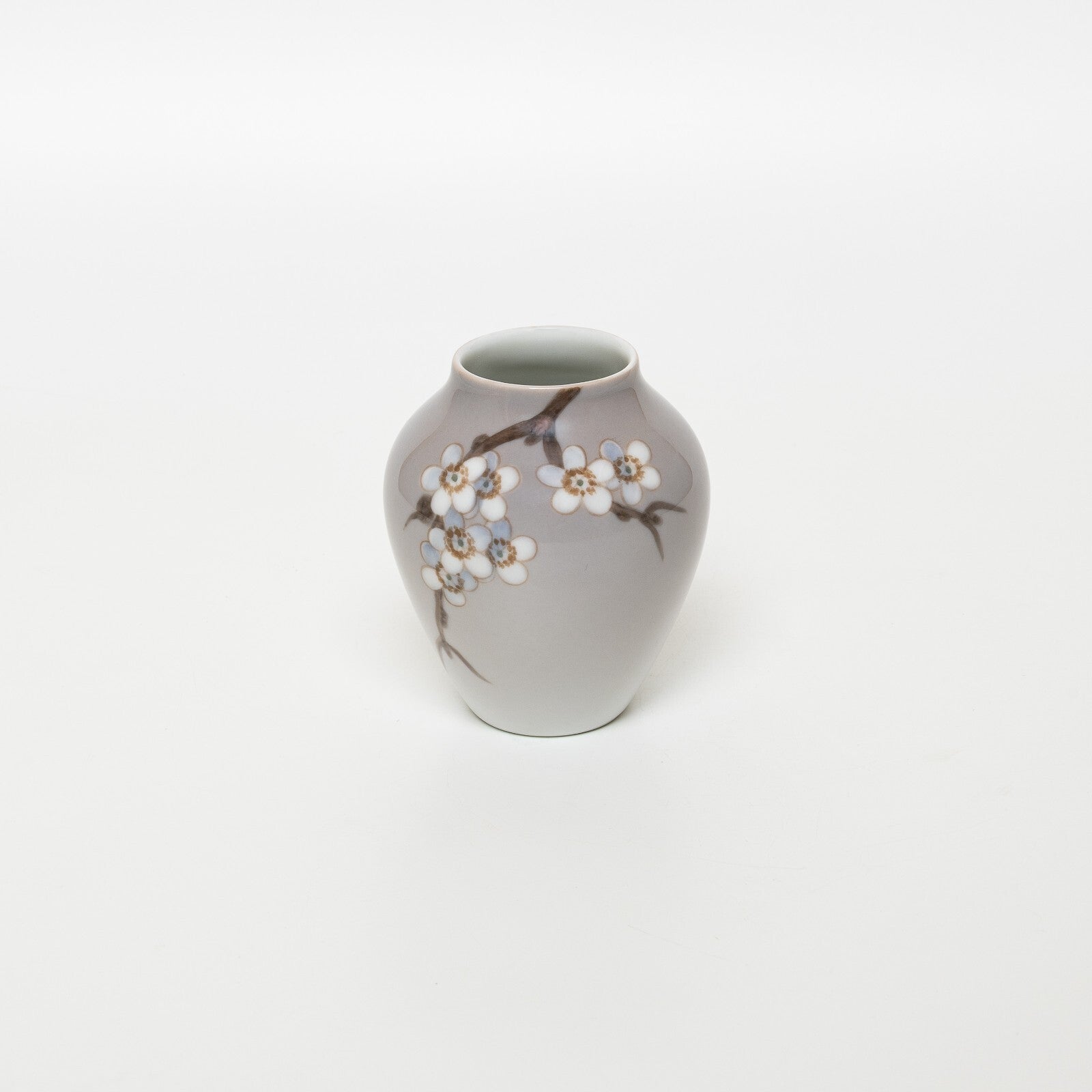 Bing&Grondahl Vaso in "Fiori di Melo" cod 175/5012 porcellana dipinta a mano, cm 9