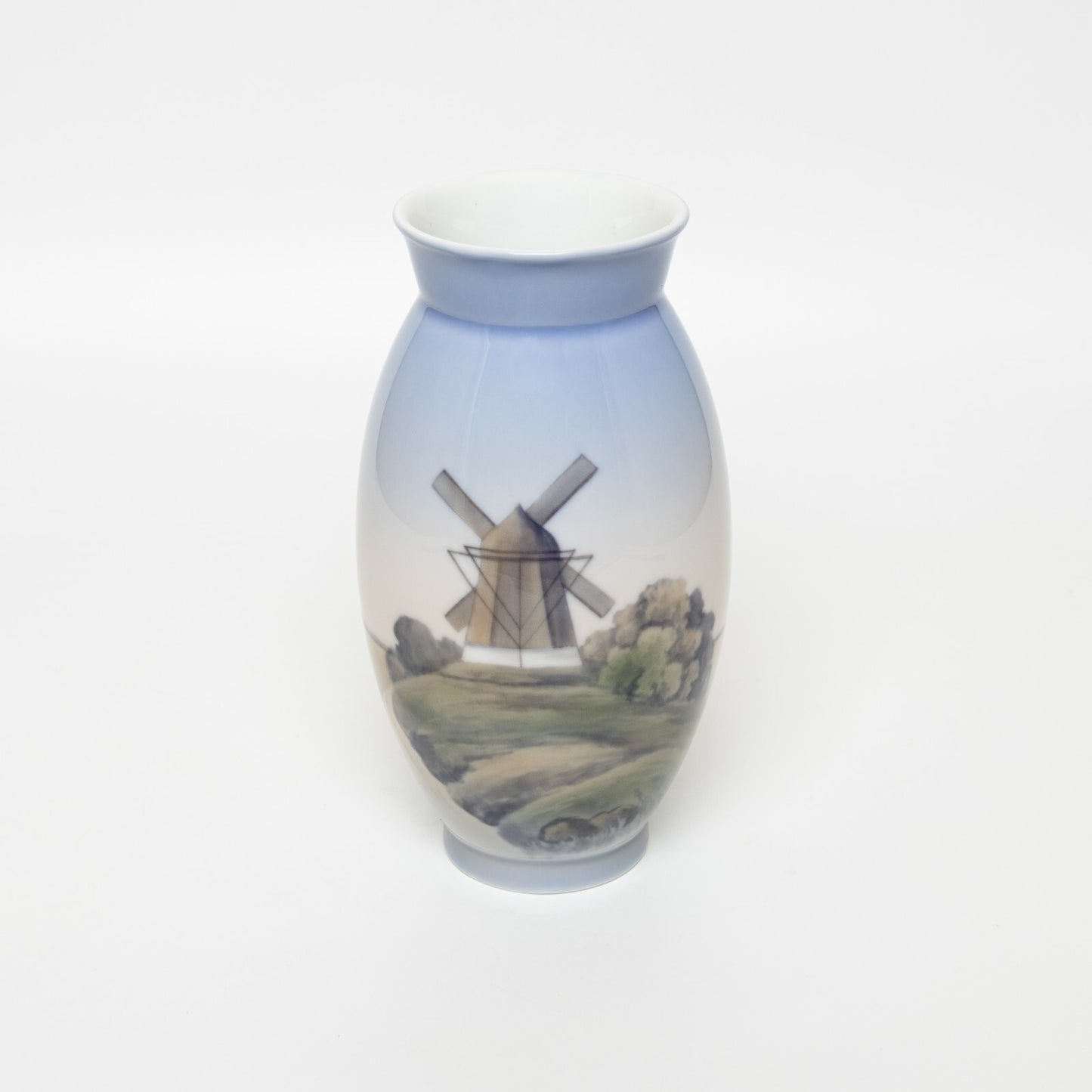 Bing&Grondahl Vaso in "Mulino a Vento" cod 8682/420 porcellana dipinta a mano, cm 19