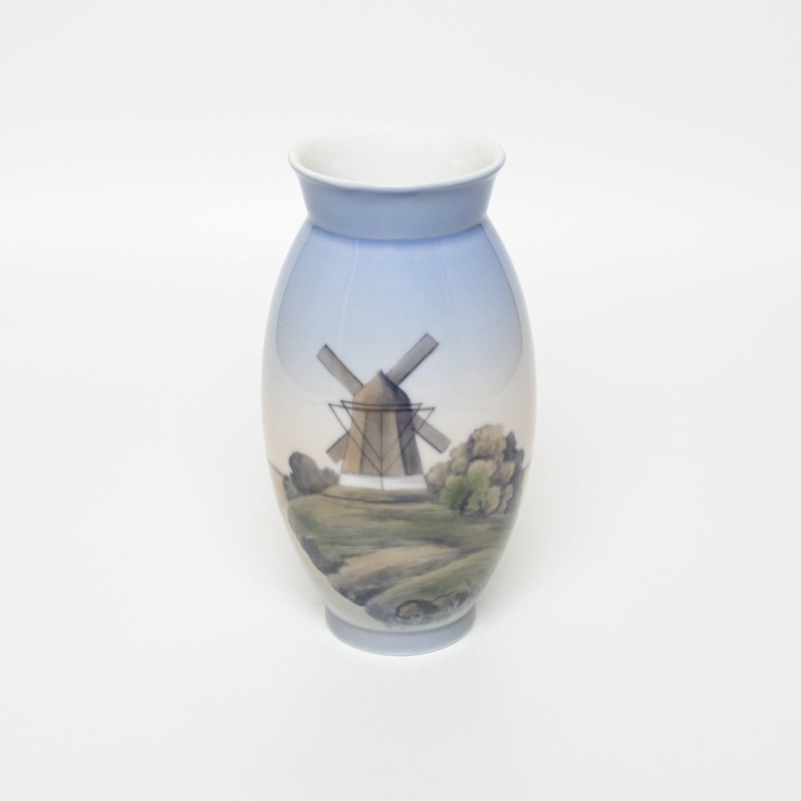 Bing&Grondahl Vaso in "Mulino a Vento" cod 8682/420 porcellana dipinta a mano, cm 19