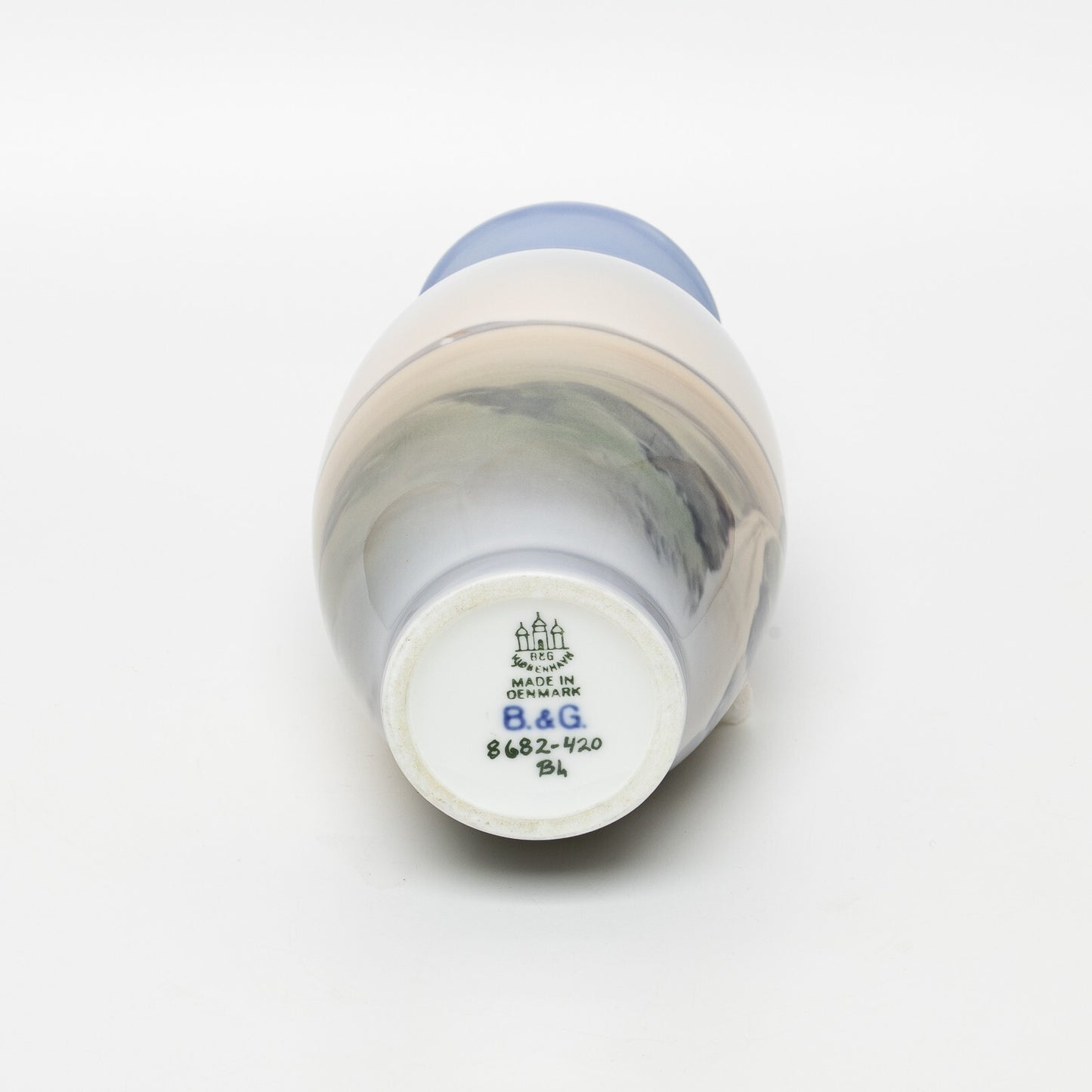 Bing&Grondahl Vaso in "Mulino a Vento" cod 8682/420 decorazione porcellana da collezione, cm 19